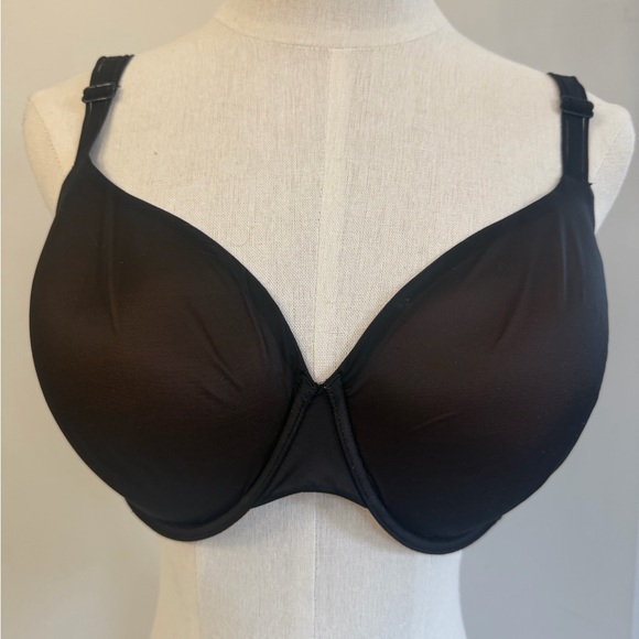 Victoria’s Secret 36DD Lined Perfect Coverage Black & Nude Smooth Underwire Bra - Picture 1 of 5